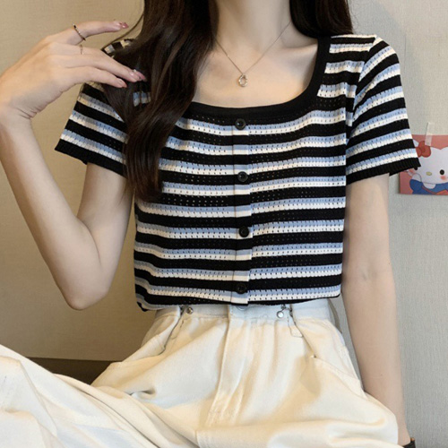 CC595  여성 스트라이프 티셔츠