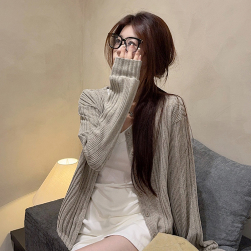 DHH-L52  여성 데일리 루즈핏 베이직 투웨이 가디건